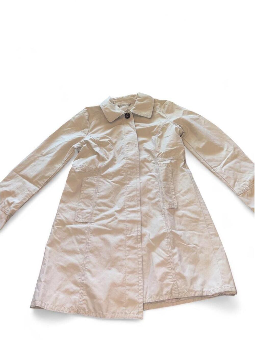 Eddie Bauer Single-Breasted Mid-Length Trench Coat